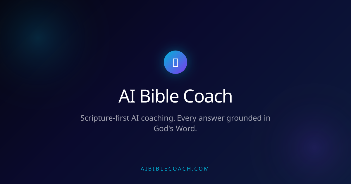 AI Bible Coach — Scripture-First AI Coaching